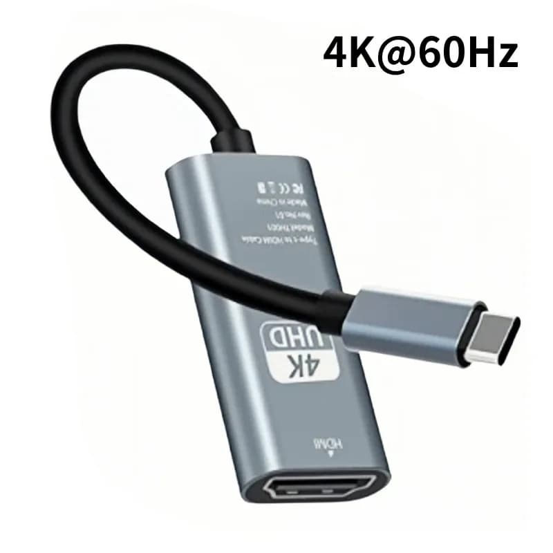 Adaptador USB-C HDMI, Cabo 4K, USB 3.1 Tipo C, 4K @ 30Hz, Conversor de TV, Projetor, PC, Laptop,