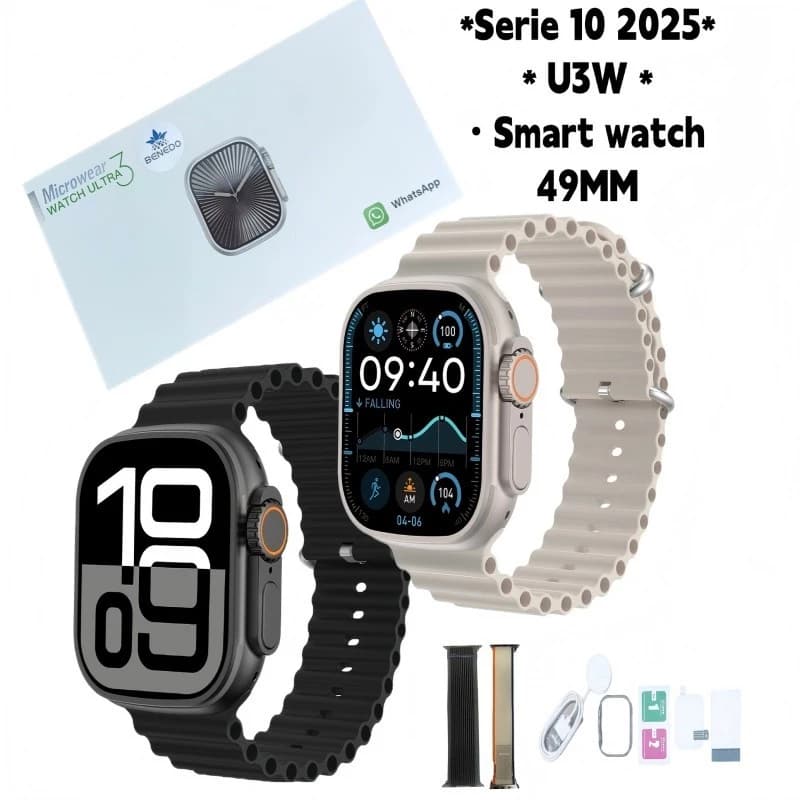 Relogio SMART WATCH Ultra U3w 49mm Series 10 2026 IP68 Chatgpt Gps Nfc Microwear Original 001