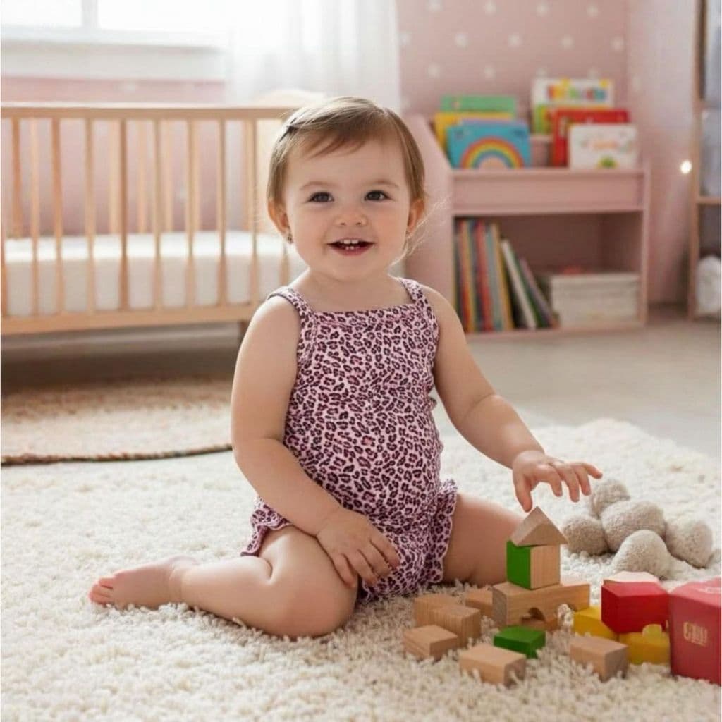 Body de Alcinha e Shorts Menina Bebê Infantil Oncinha Verão Casual