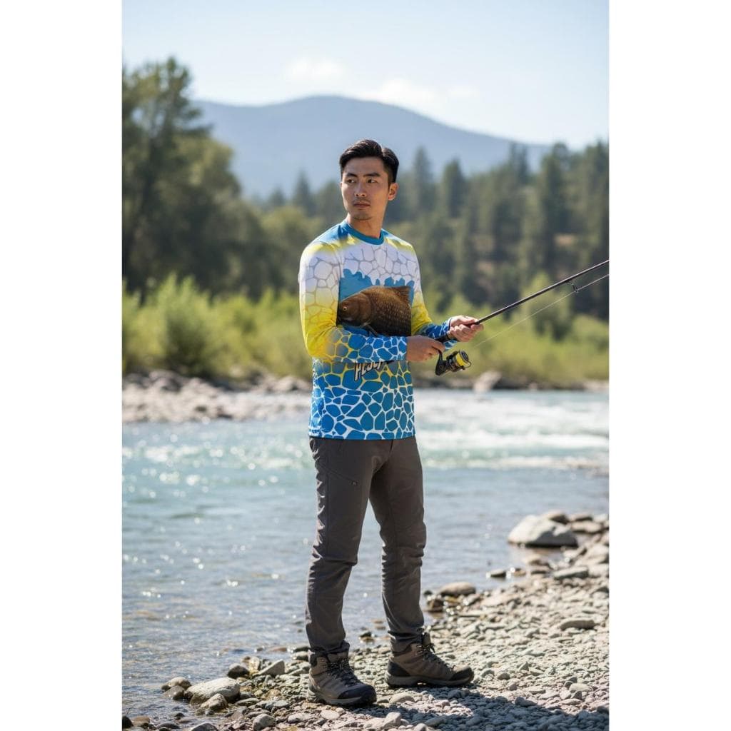 camisa de pesca manga longa com proteção uv35