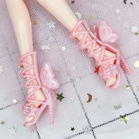 Sapato Para Boneca Par Botas com Asas de Fada