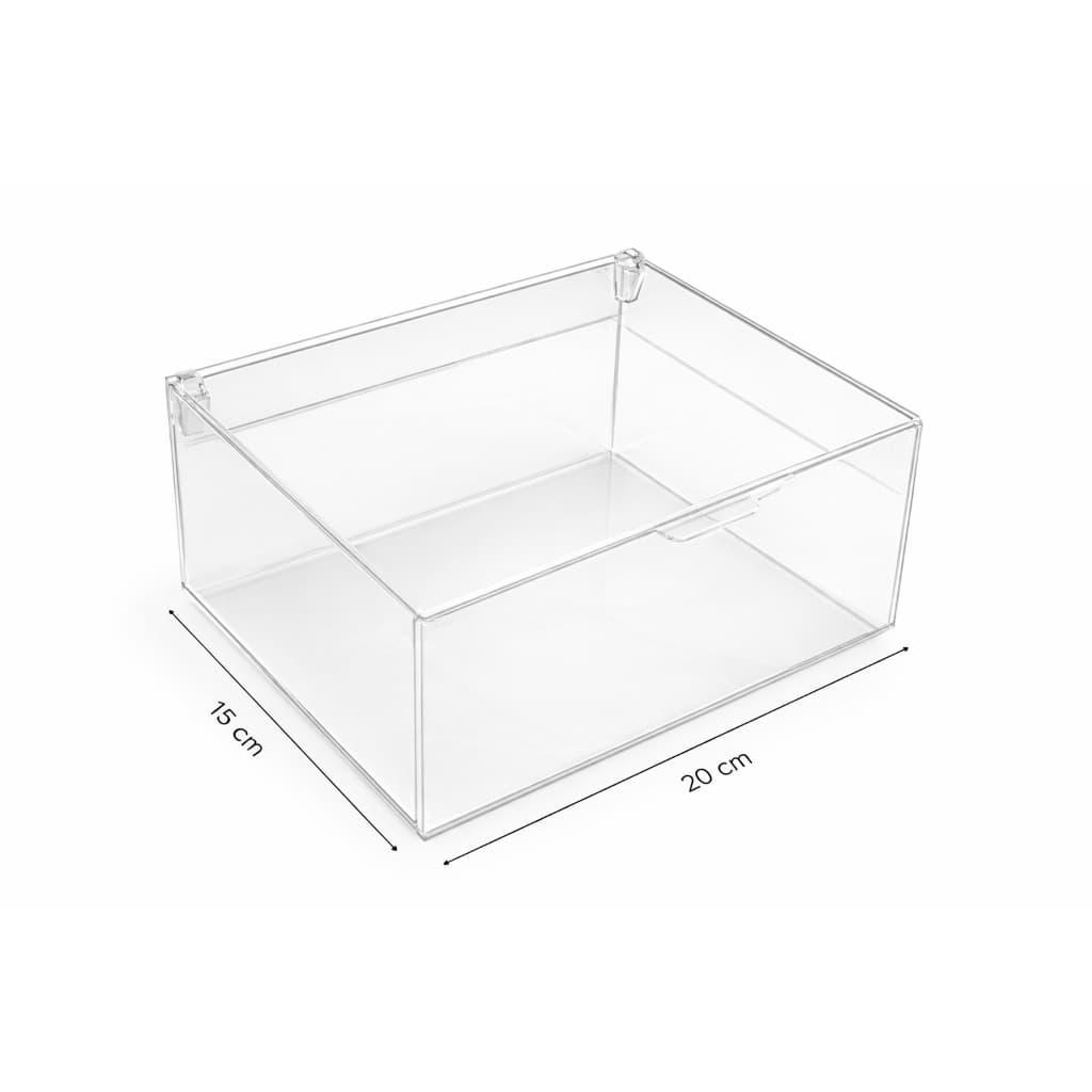 Caixa Organizadora Acrílico Cristal 20x15x10cm