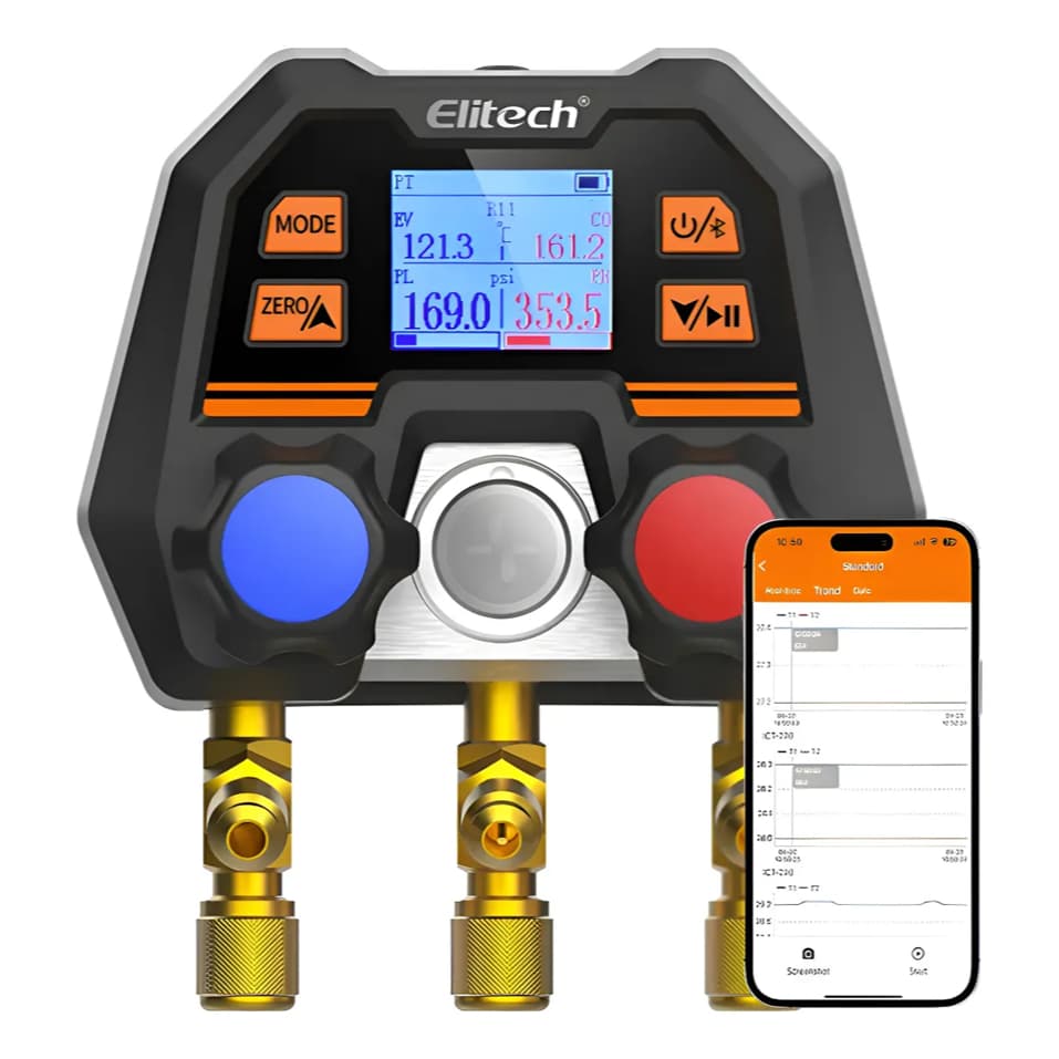 Manifold Digital Smart Ms100 Plus Elitech - Lançamento