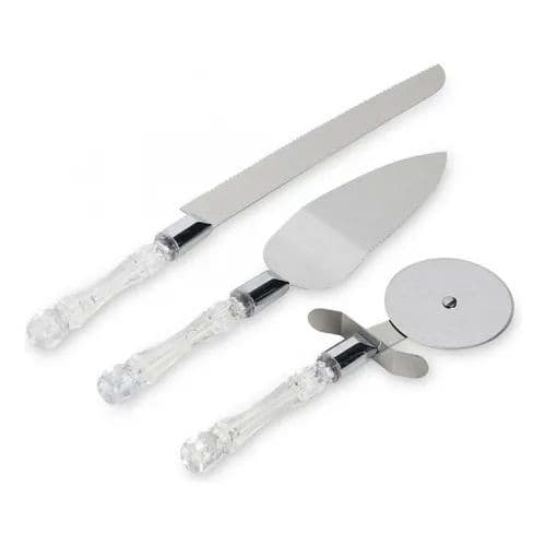 Kit utensílios de Cozinha 03 peças metal e plástico