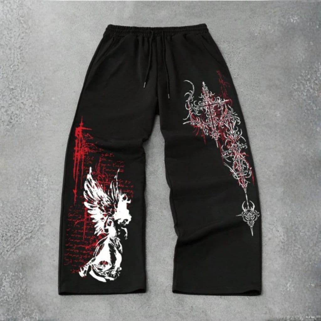 Calça Moletom Wide Baggy Lançamento Estilo De Rua Moda Americana