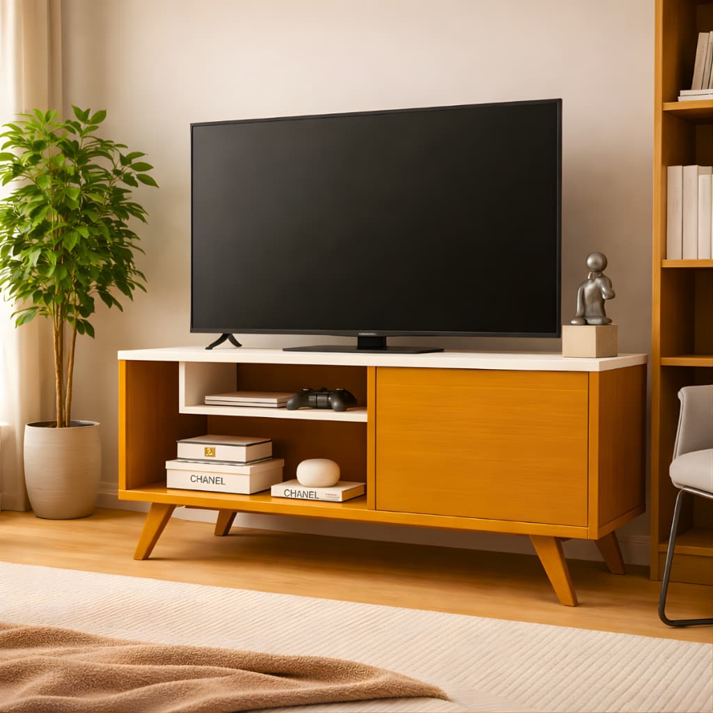 *PROMOÇÃO* Rack Para Sala Tv Estante Aparador Bancada Multiuso Suporte Para Tv ate 43 Polegadas