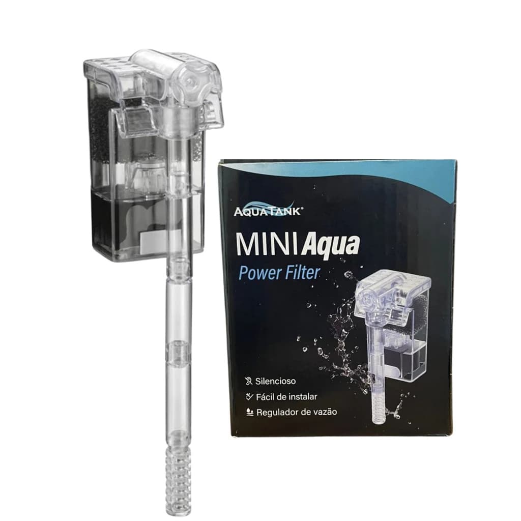 FILTRO HANG-ON EXTERNO 250L/H AQUATANK MINI AQUA  P/ AQUARIO PEQUENO E BETEIRA ATÉ 10L