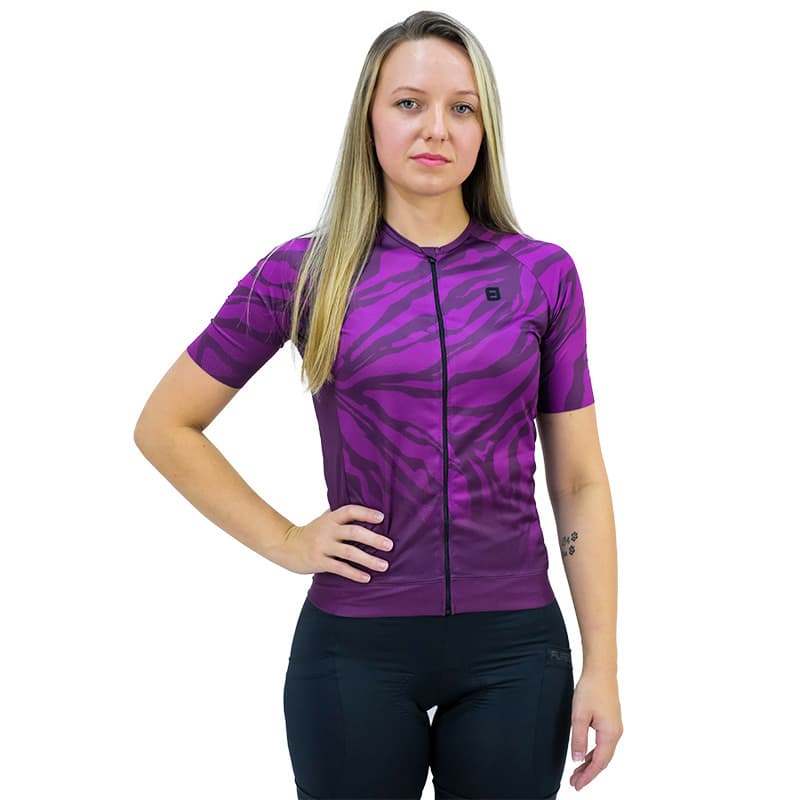 Camisa Ciclismo Feminina Furbo Donna Ragazza Savage Roxo