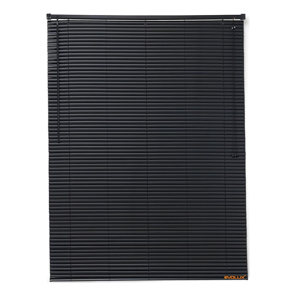 Persiana Evolux Horizontal De Pvc 80cm de largura X 1,30m de altura  Sofisticada Cor Preto