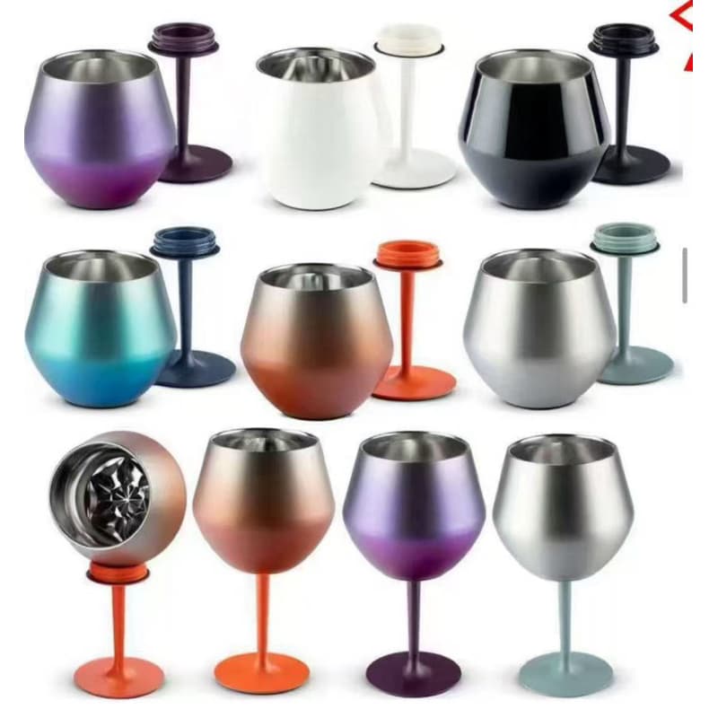 Taça Copo Térmico De Aço Inoxidável 2 Em 1 Para Gin Vinho Cerveja Drink Bebidas 14oz | Envia Rápida/dismentato