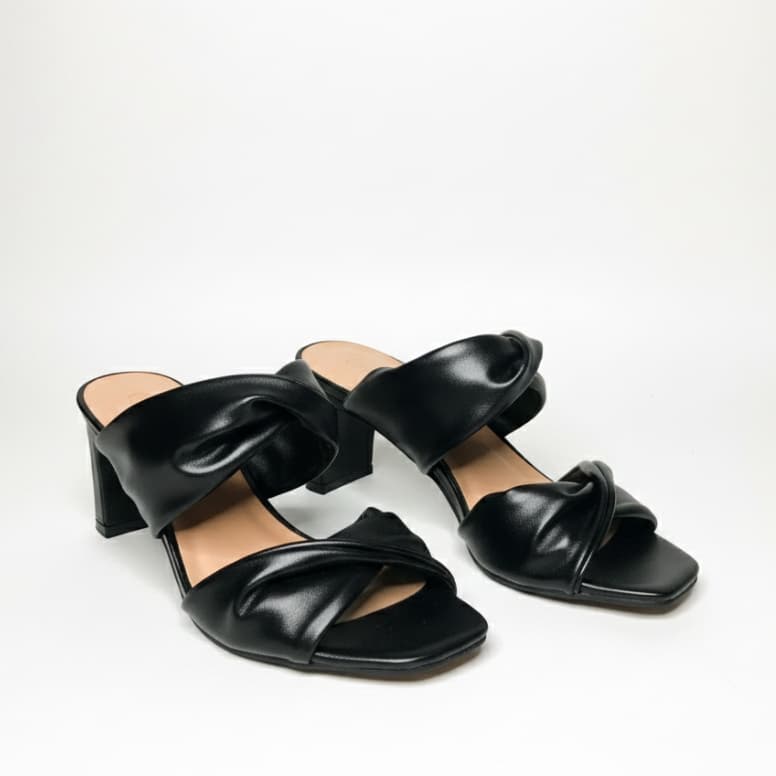 Sandália Feminina Tamanco Salto 7 cm Sapato Salto Moda  Feminina Chinelo Feminino Sandalia Anabela