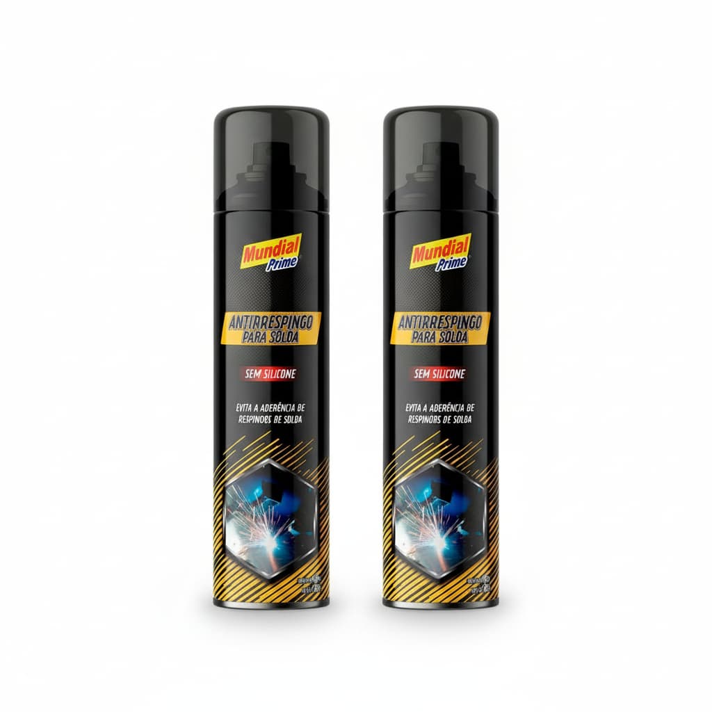 Kit 2 Antirrespingo De Solda 400ml Sem Silicone Spray Anticorrosivo 280g - Mundial Prime