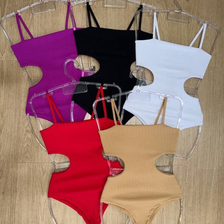 kit body feminino sem bojo abertura laterais