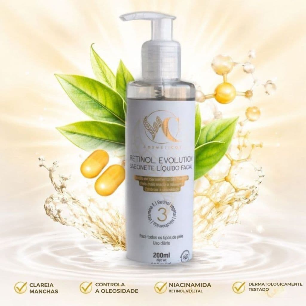 Sabonete Facial Retinol Evolution com Niacinamina Vitamina E