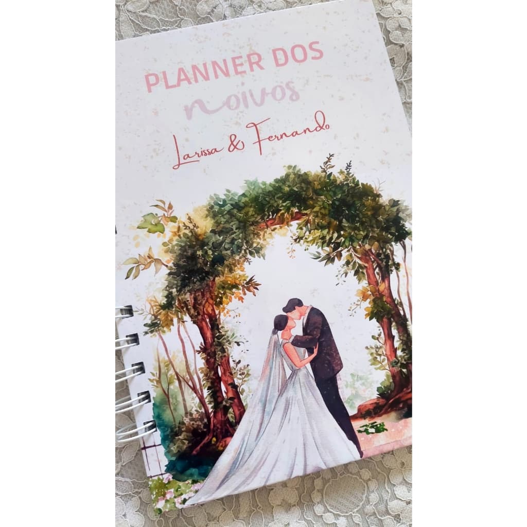 Planner da Noiva A5 Personalizado com Nome Capa Dura Organizador de Casamento