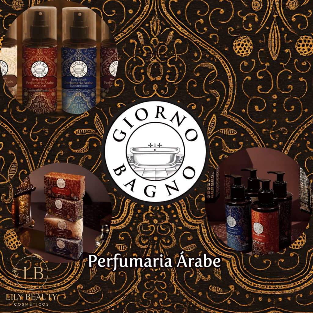 Giorno Árabe Linha Completa - Original - Sabonete Body Splash Creme Hidratante e Sachê Escolha o Seu
