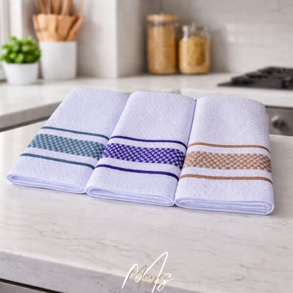 Kit 3 Toalhas de Pano de Copa Felpudo Íris - 100% Algodão - Maya Store