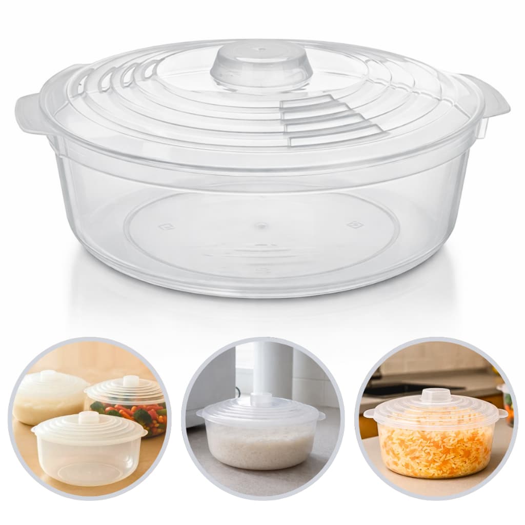 Panela De Microondas Para Arroz Legumes Pratica Vapor 2L