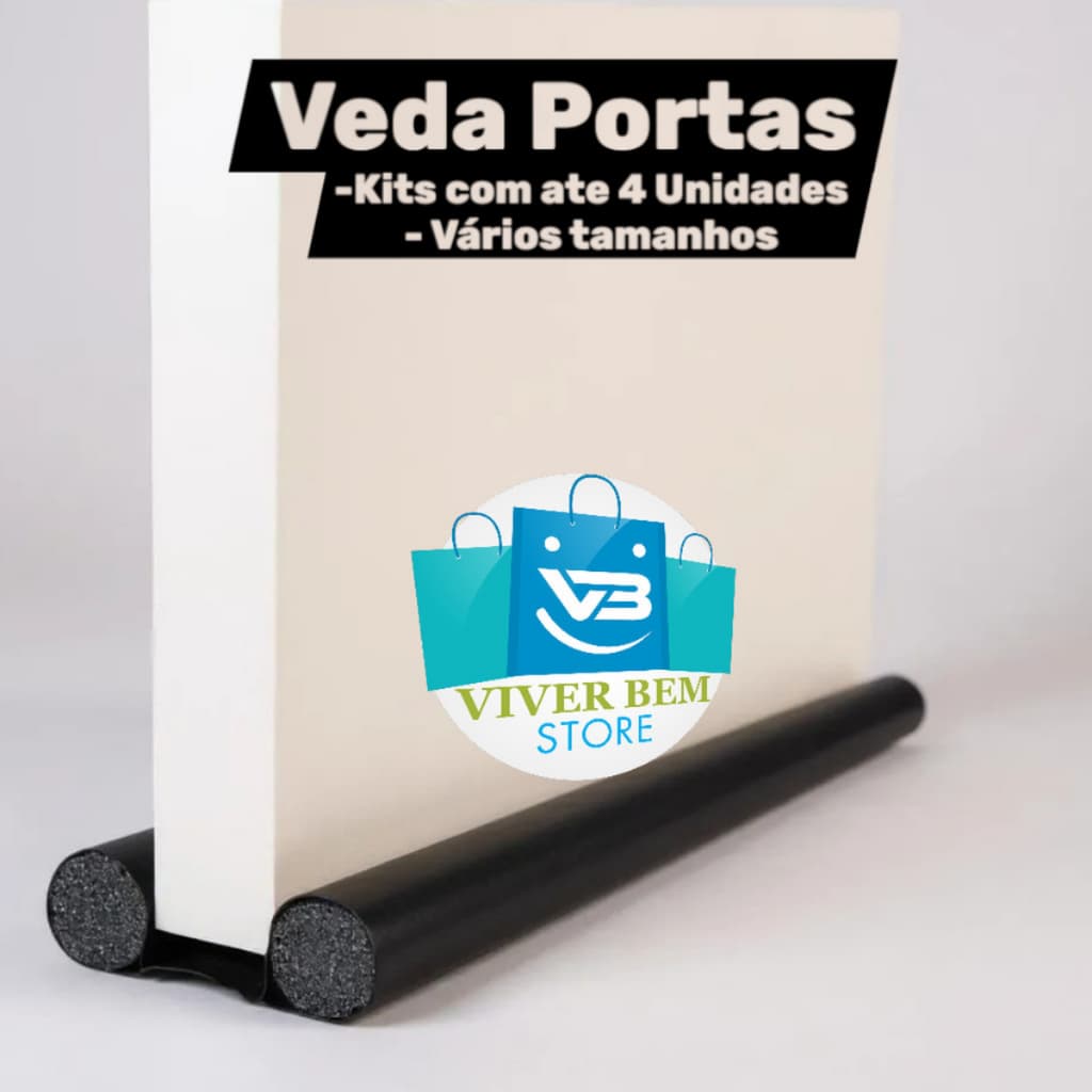 Veda Porta Rolinho 80 a 100cm – Protetor com Dupla Proteção para Portas