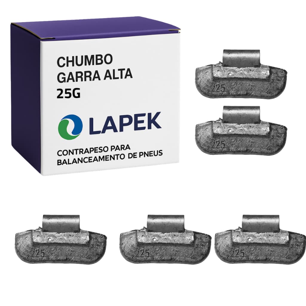 Chumbo Contrapeso Balanceamento Garra Alta 25g C/ 100 Un