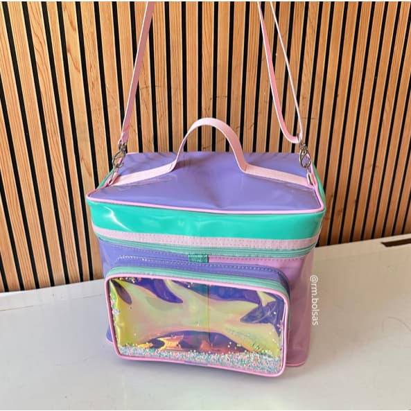 Bolsa Creche com 4 necessaire para Organização Com ou Sem Nome Personalizado