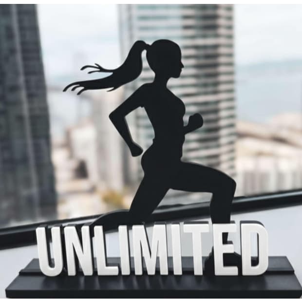 Escultura Corredora de Maratona Mulher Corrida Fitness Academia