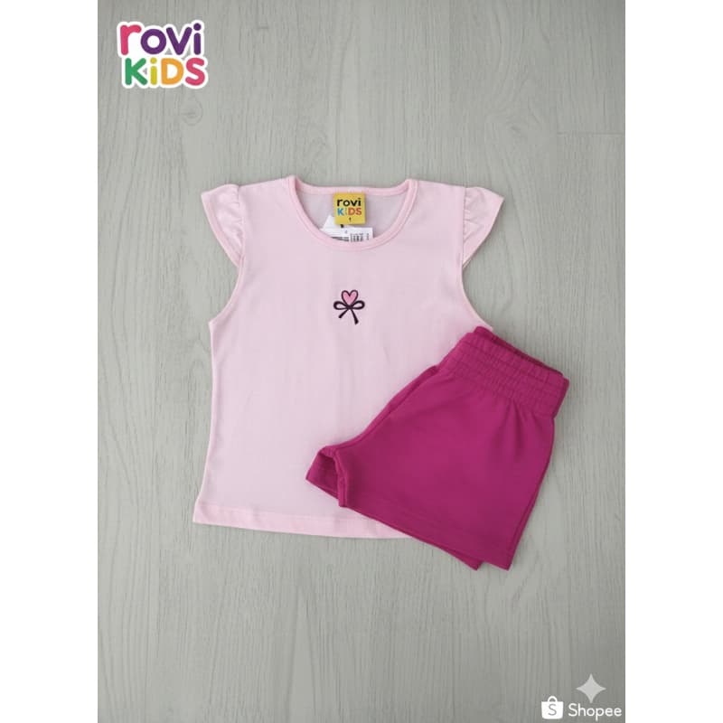Conjunto Infantil Menina Rovi Kids Original Algodão Confortável tamanho 01