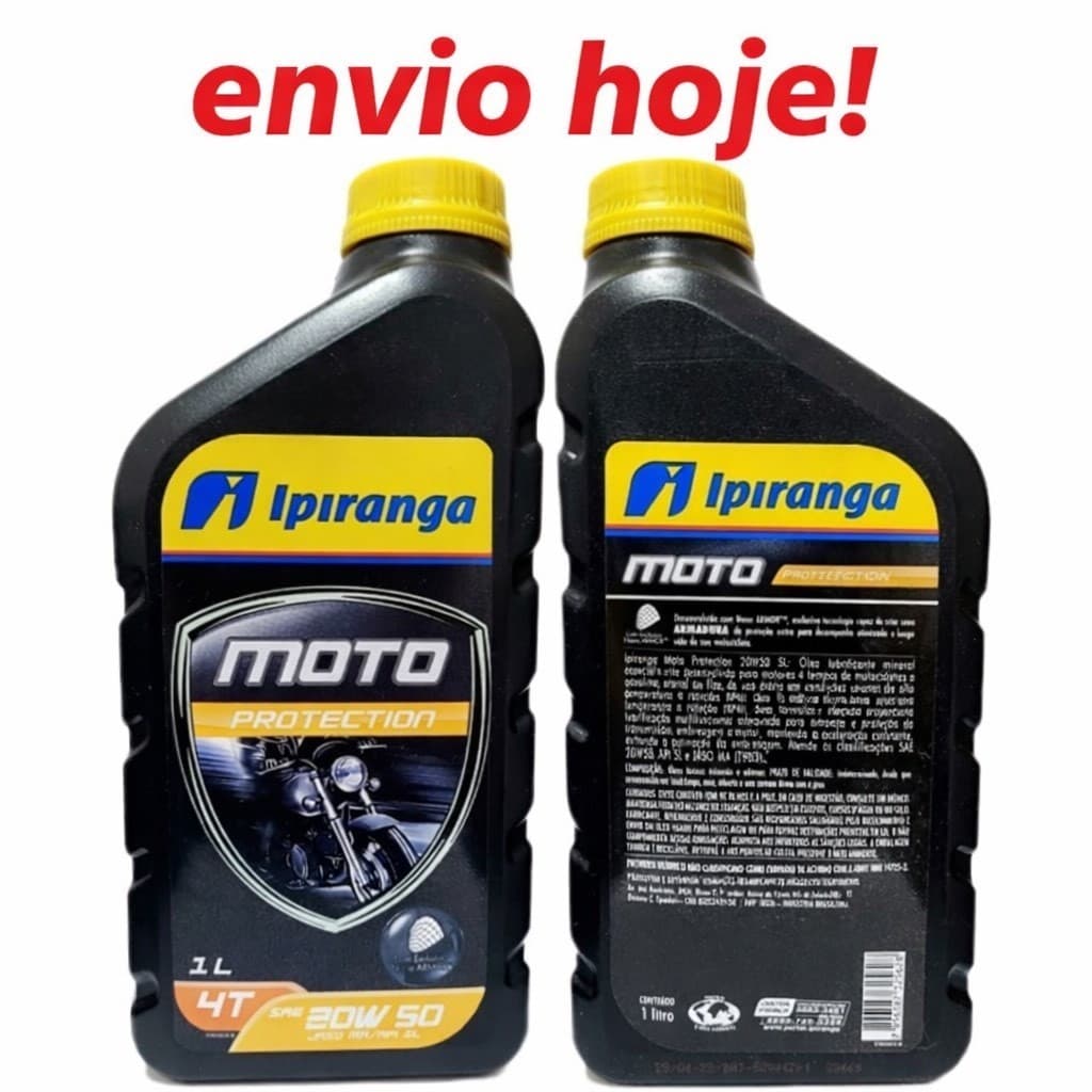 Óleo Moto Ipiranga Mineral Protection Sl 4t 20w50 1 Litro Envio Hoje Promoção