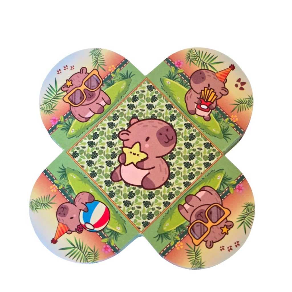 Porta Forminha para Doces Festa capivara com 50 Unidades