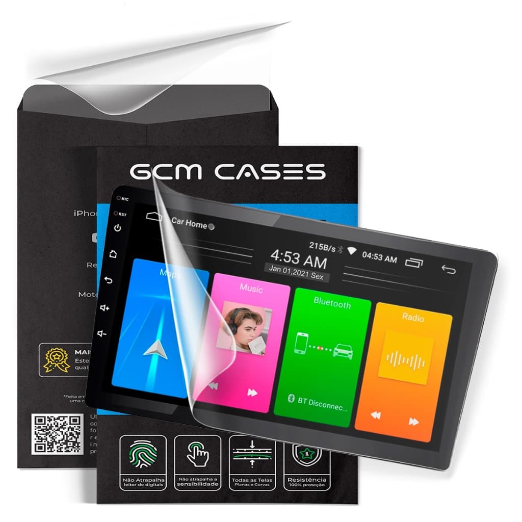Película Multimídia Universal de 9" Carro Universal Hidrogel para  Flexível Resistente TPU Premium