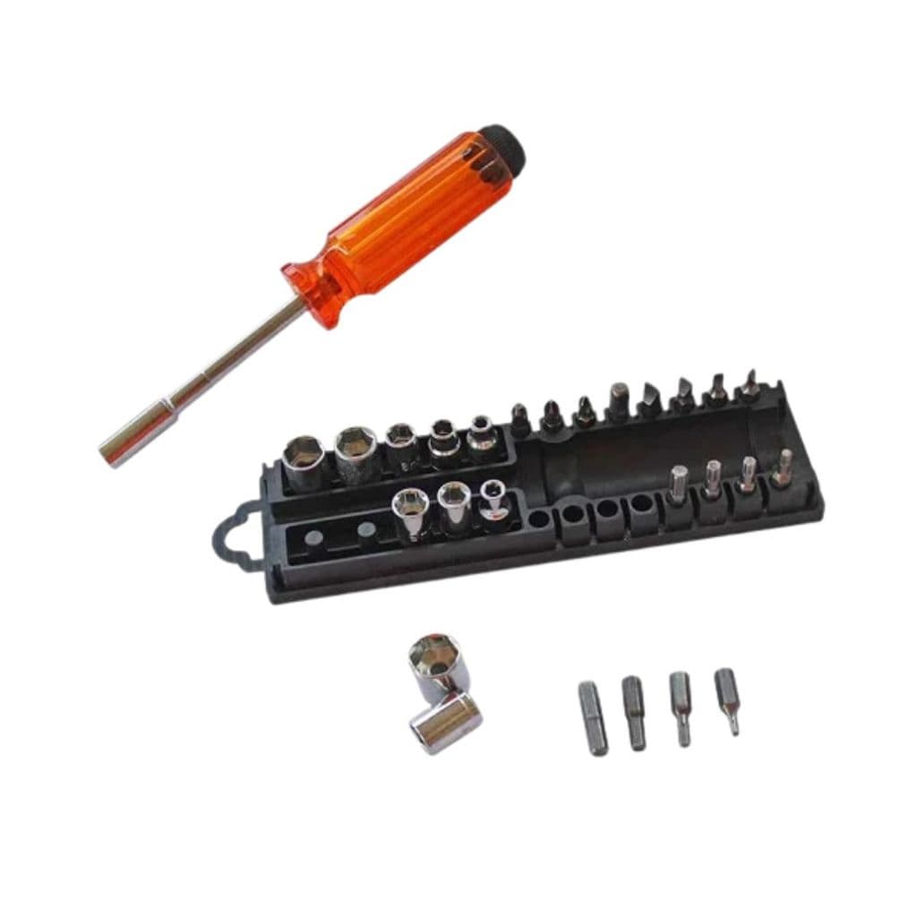 Jogo Chave Soquetes Com Bits Bocas Sextavadas Fenda Philips Allen 28PÇS
