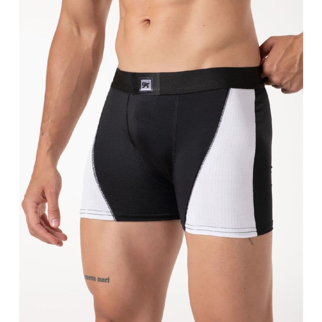 KIT 3 PEÇAS BOXER CUECA MASCULINA DETALHE LATERAL DRY FIT CONFORTÁVEL RESPIRÁVEL ESPORTIVA ACADEMIA