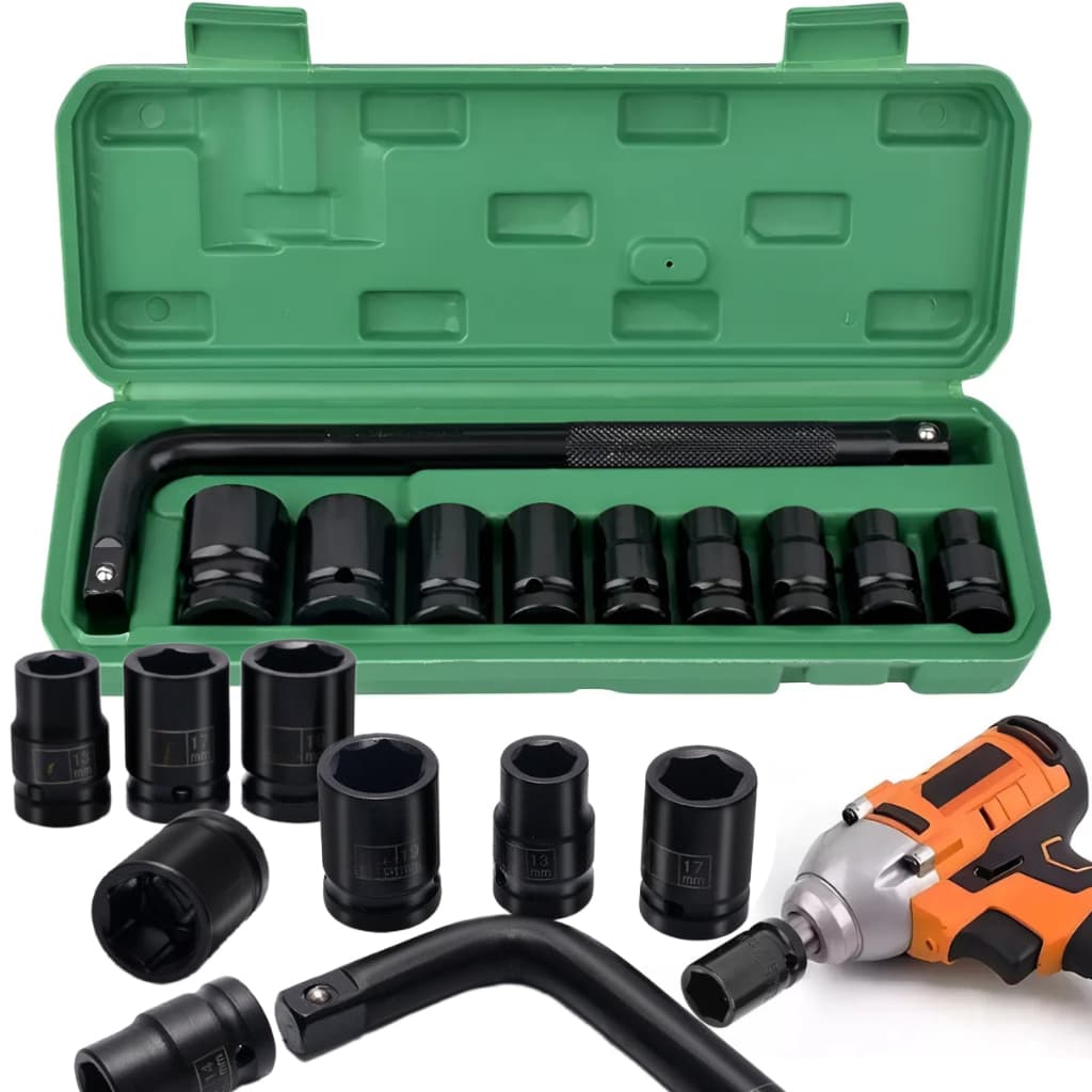 Kit Jogo Soquete Pito Cachimbo Impacto 1/2 Sextavado