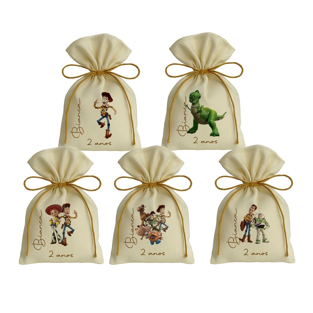 Kit 10 Saquinho Personalizados Festa Lembrancinhas Toy Story