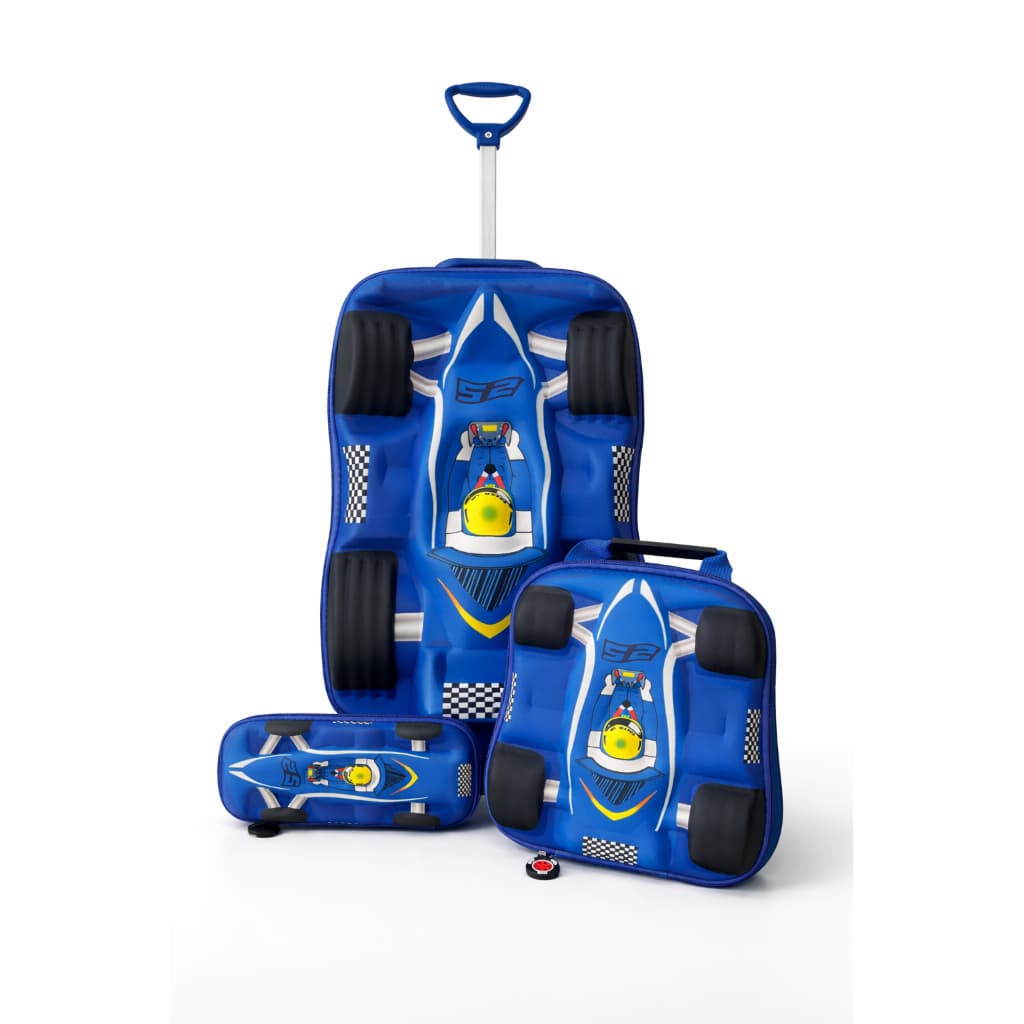 Kit Infantil Mochila em Eva 3 Rodinhas F1 Com Lancheira Eestojo
