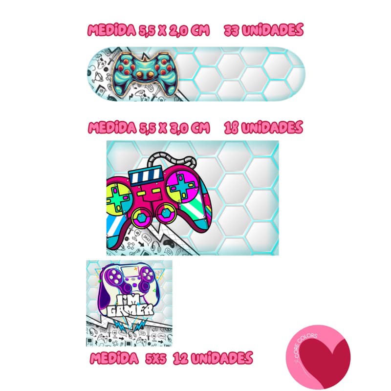 kit etiquetas escolares 63 unidades-3 tamanhos diferentes-temas Naruto/Mário Kart/Roblox/Pokemon/Carros/Game/Hotweels