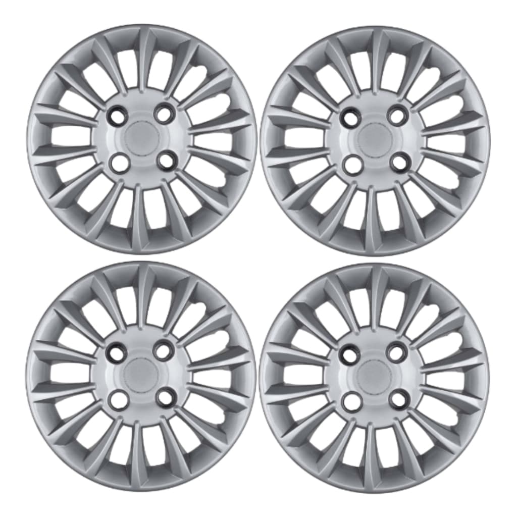 Jogo 4 Calota Aro 14 Fiat Linea Cubo Baixo Antiperda 2006 2008 2010 2012 2014 2016