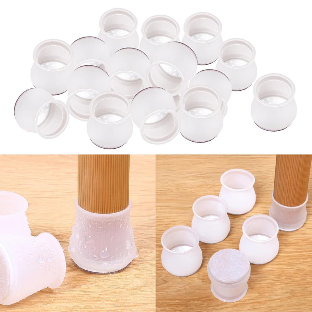 Protetores de Silicone para Pés de Cadeira e Mesa Pés Pezinho Redondos Protetor pé Cadeira