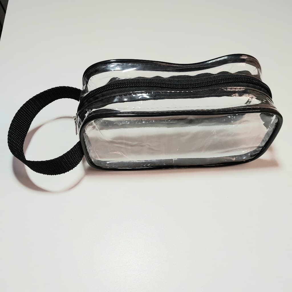 Nécessaire transparente em plástico para enfermagem, maquiagem, escola, academia, organizador, estojo