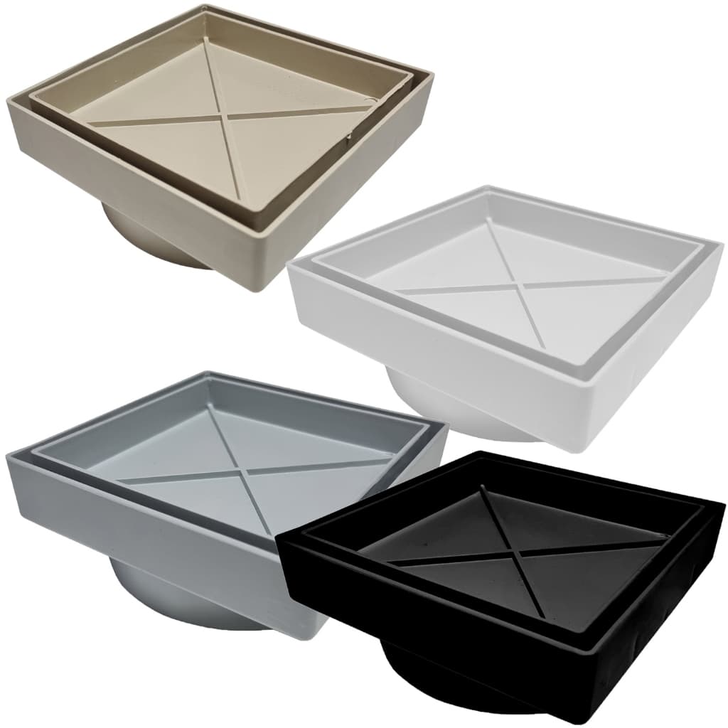 Ralo Invisível 10x10 Oculto Cola Piso Porcelanato Banheiro Sifonado Tela Anti-Insetos