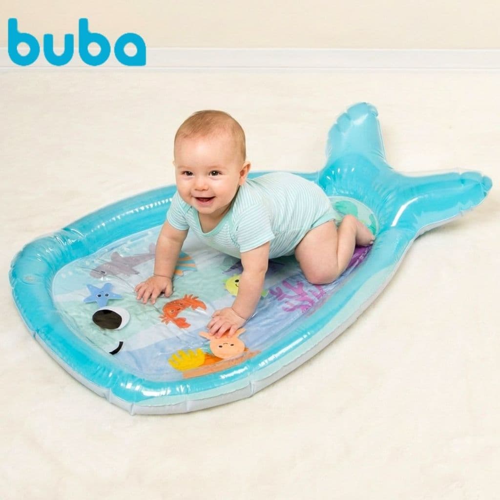 Tapete Infantil de Água Inflável Grande Baleia Bebê Atividade Sensorial Almofada Menino Menina Buba