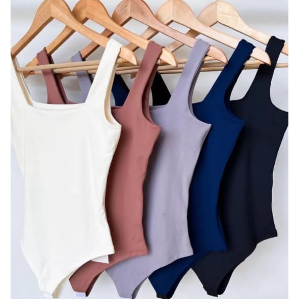 Body Canelado Feminino Regata Premium Anarruga Candy Colors Verão Bory