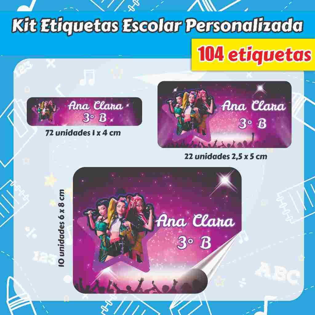 ✅ KIT ETIQUETAS ESCOLARES PERSONALIZADAS – 104 UNIDADES
