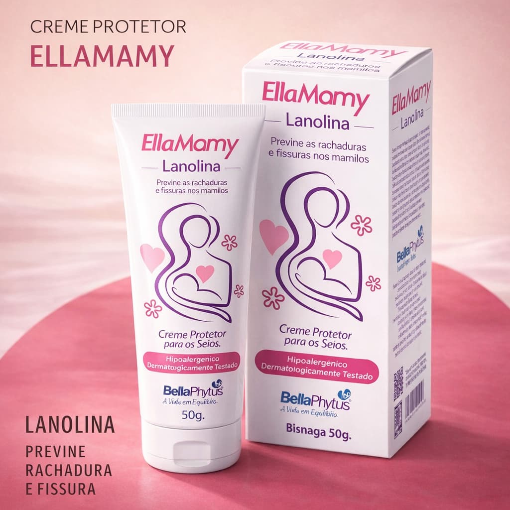 EllaMamy Lanolina Creme para Seios 50G - BellaPhytus