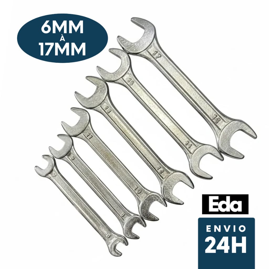 Kit Jogo Chave Fixa 6mm a 17mm Eda Profissional 6 Unidades