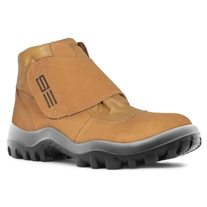 Botina Velcro Safetline Miura Caramelo Bico Pvc Ca 12783