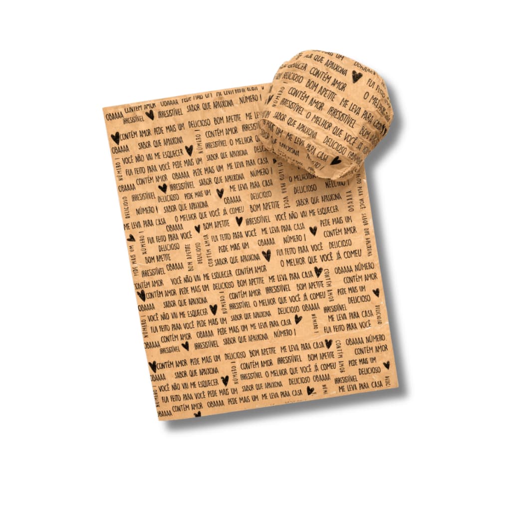 Papel Acoplado Kraft Para Lanche Hamburguer Delivery - 500 Unds