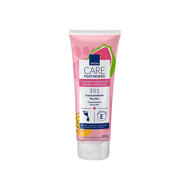 Esfoliante para Pés Maracujá e Goiaba Care Footworks 80g Avon - Muito Agradável