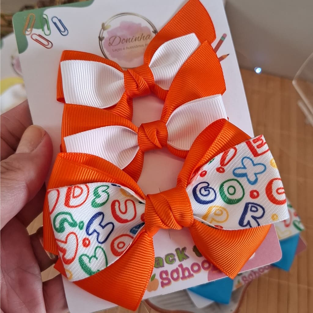 Laço escolar Kit laços escolares infantil