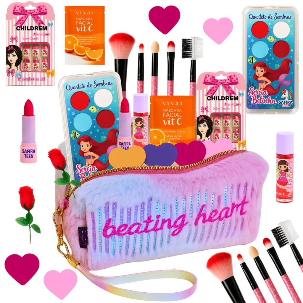 Kit Infantil Criança De Maquiagem Com Maletinha Make Linda original a melhor